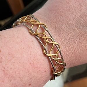 Lia Sophia Two-toned Gold and Silver Bangle